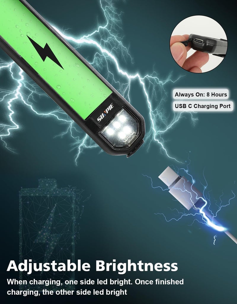 SUNPIE Truck Bed Lights Car Interior LED Lights with Switch Button &Strap Rechargeable Type-C Battery Powered Car Interior Lighting for Wrangler Truck RV Van Lorry Camper Boat Caravan Motorhome - Image 2